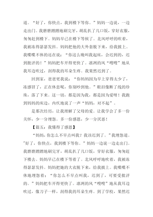 作文我懂得了感恩.docx