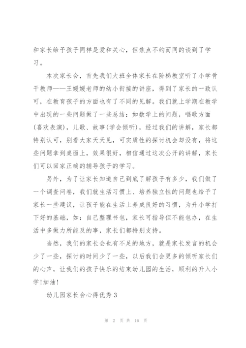 幼儿园家长会心得优秀10篇.docx