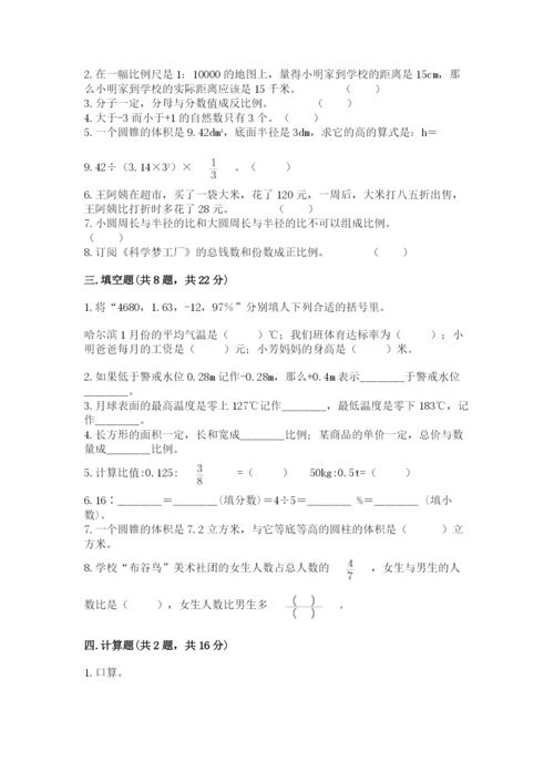 小升初数学期末测试卷及完整答案（各地真题）.docx