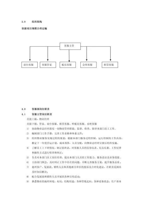 金世纪物业客服部工作手册.docx