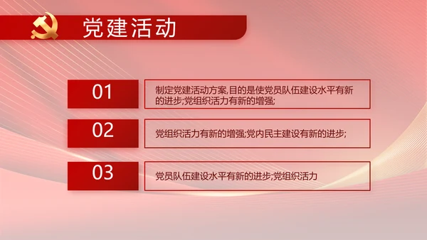 党支部党员大会年终工作总结动态PPT