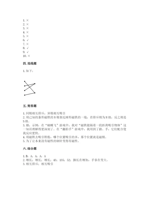 教科版二年级下册科学期末测试卷含完整答案（网校专用）.docx