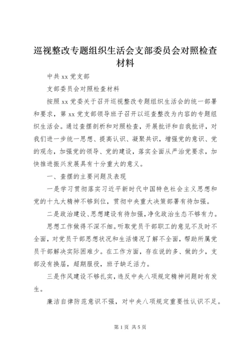 7巡视整改专题组织生活会支部委员会对照检查材料.docx