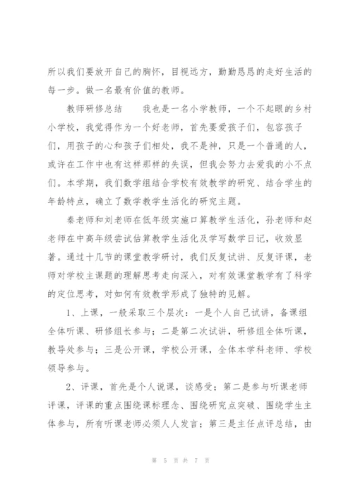 教师研修总结.docx