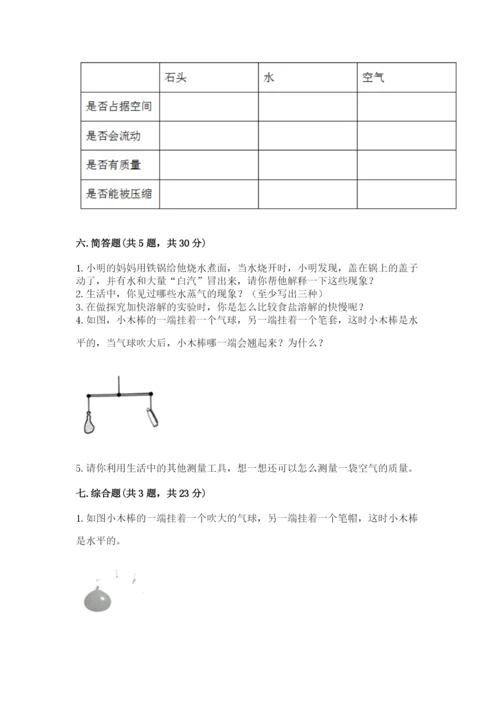教科版三年级上册科学《期末测试卷》含答案（实用）.docx
