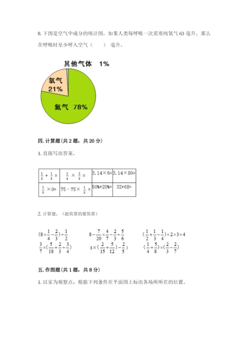 小学数学六年级上册期末模拟卷带答案（考试直接用）.docx