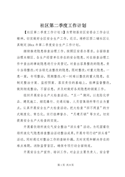 社区第二季度工作计划.docx