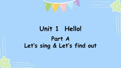 Unit 1  Hello! Part Part A  Let’s sing & Let’s fin