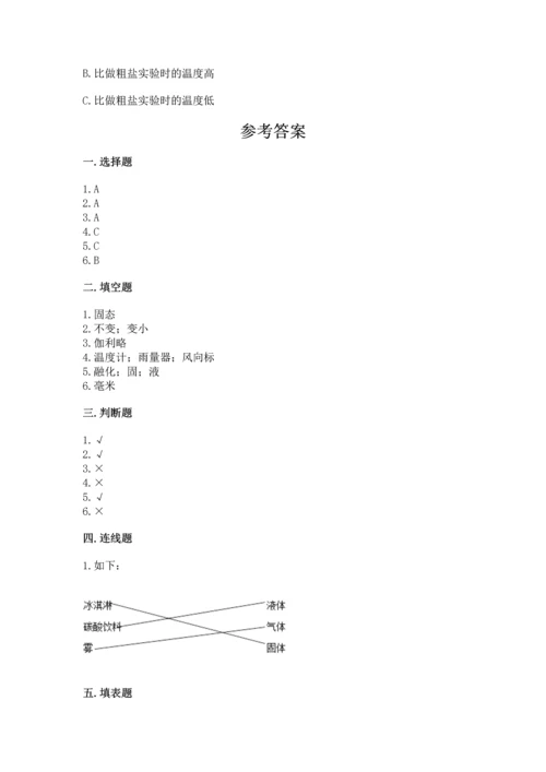教科版三年级上册科学期末测试卷精品【考点梳理】.docx