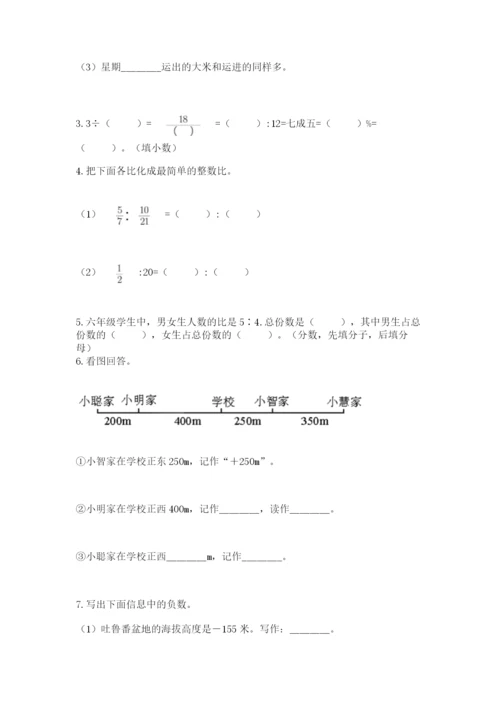 北师大版小学六年级下册数学期末综合素养测试卷含答案【名师推荐】.docx