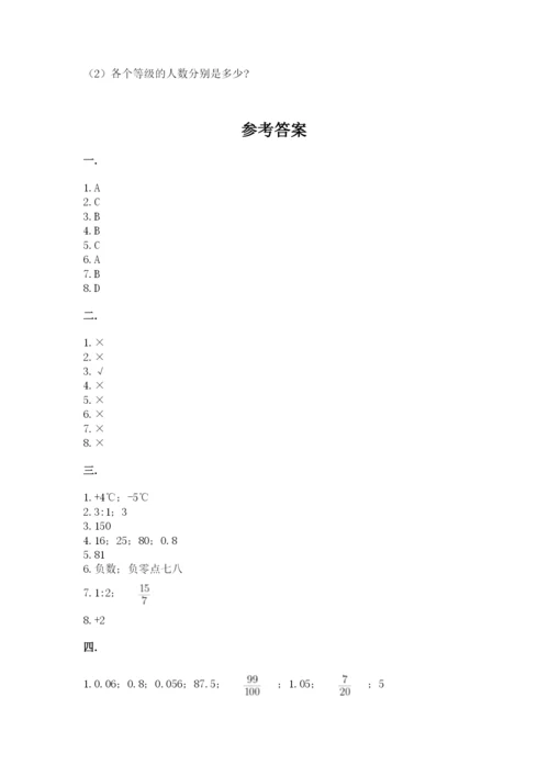 小升初数学综合模拟试卷附参考答案【考试直接用】.docx