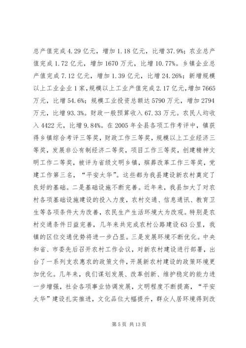 在全面推进社会主义新农村建设动员大会上的讲话.docx