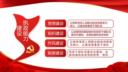 红色大气党建党支部年终工作总结PPT