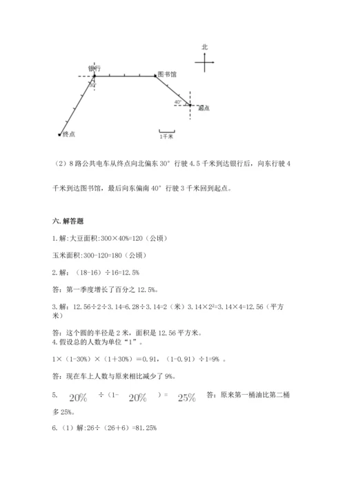 人教版六年级上册数学期末测试卷附答案【预热题】.docx