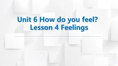 Unit 6 How do you feel？Lesson 4 Feelings（课件(共23张PP