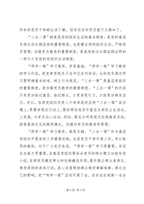 党支部三会一课学习计划某年.docx