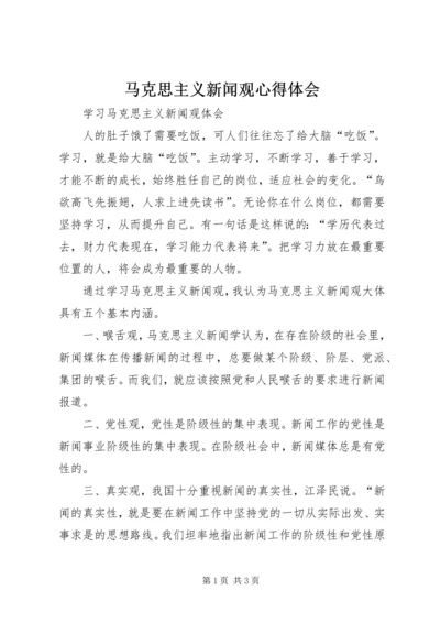 马克思主义新闻观心得体会 (2).docx