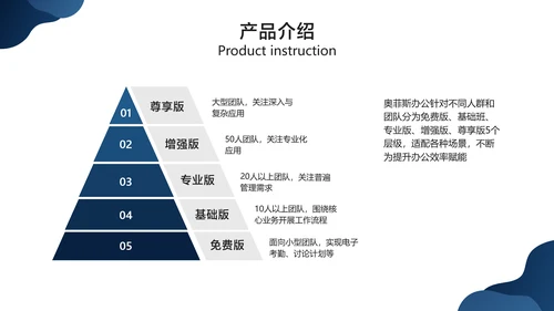 蓝色简约风互联网软件产品介绍