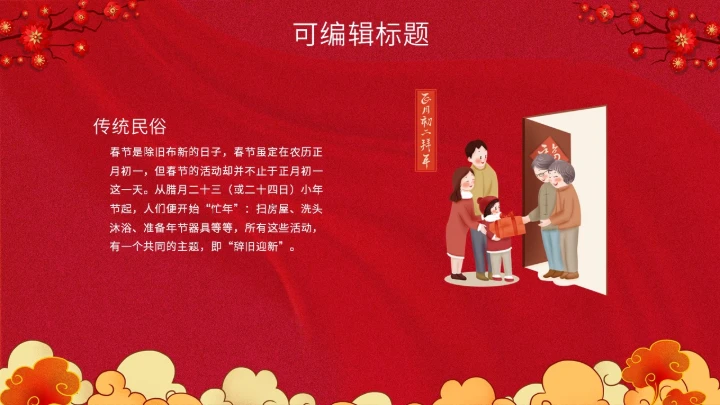 除夕之夜中国传统文化通用PPT模板