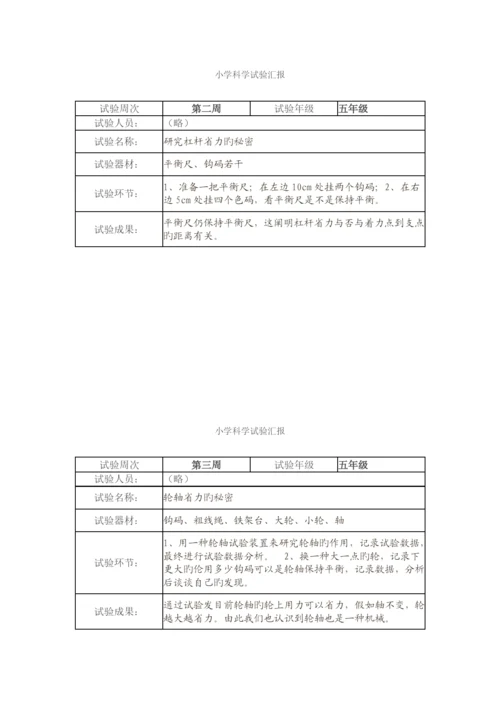 2023年苏教版五年级科学下册实验报告.docx