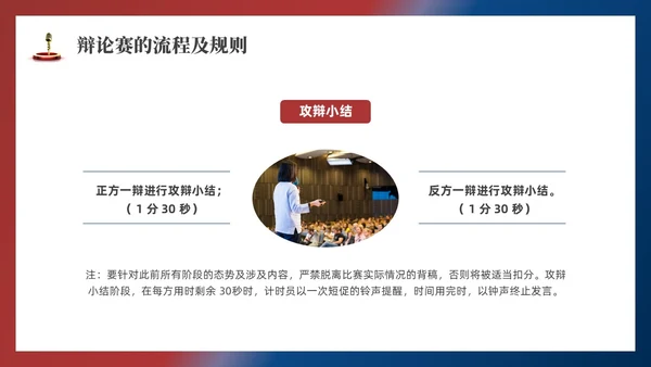 红蓝色实拍商务辩论赛培训PPT课件
