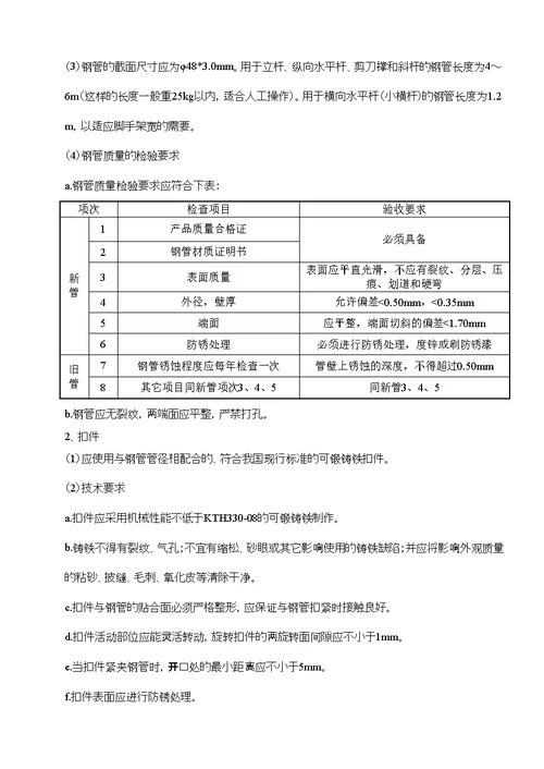 落地式钢管脚手架施工方案