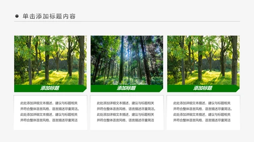 绿色森林湿地环境保护生态森林森业PPT模板