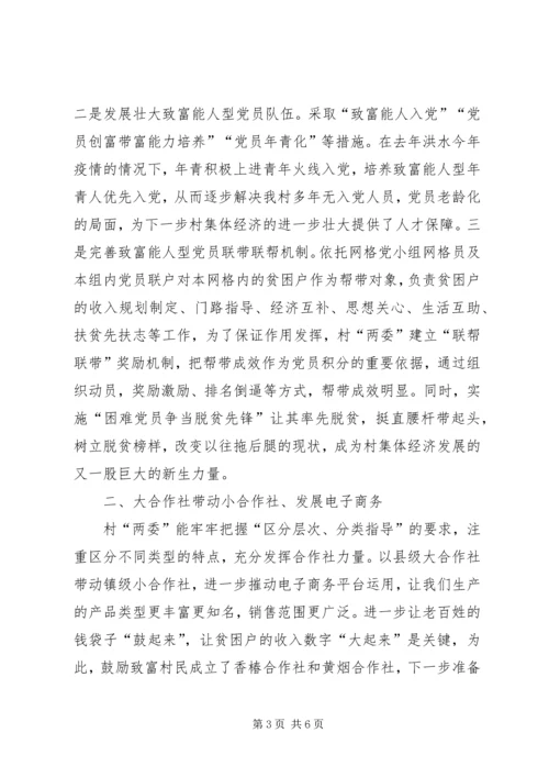 某村关于抓党建促脱贫攻坚报告记村党支部典型材料.docx