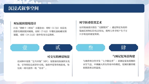 蓝色中国风七夕情侣浪漫活动策划PPT模板