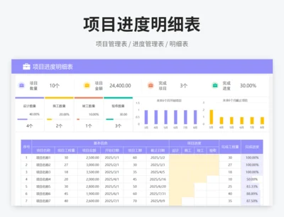项目进度明细表