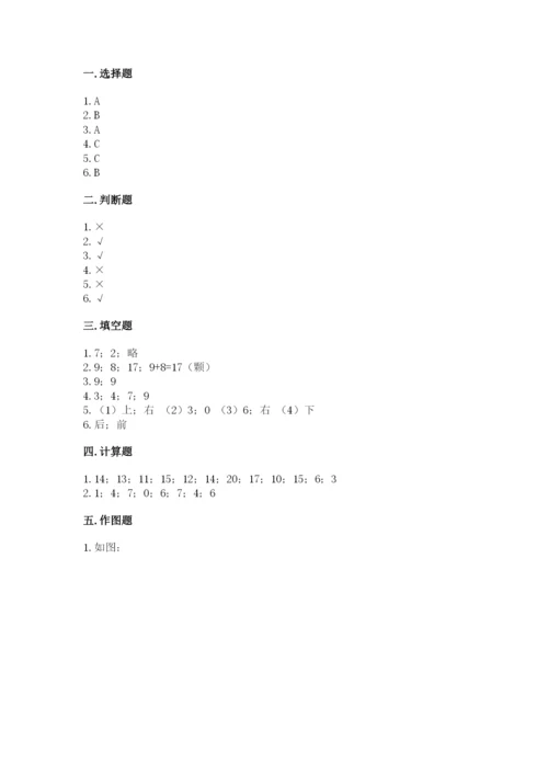 小学一年级上册数学期末测试卷及参考答案（突破训练）.docx