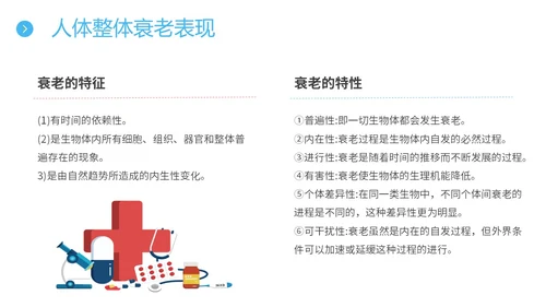 蓝色简约插画老年人护理培训主题PPT模板养老