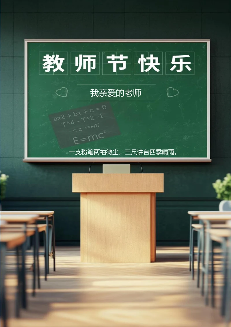亲爱的老师教师节海报