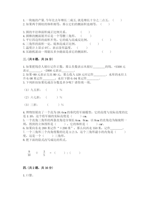 苏教版六年级数学小升初试卷【精华版】.docx