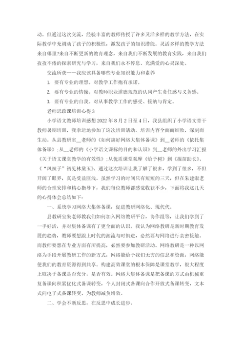 老师思政课培训心得与感悟5篇.docx