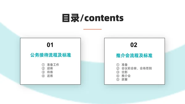 绿色商务实拍风公司接待及办会流程PPT课件
