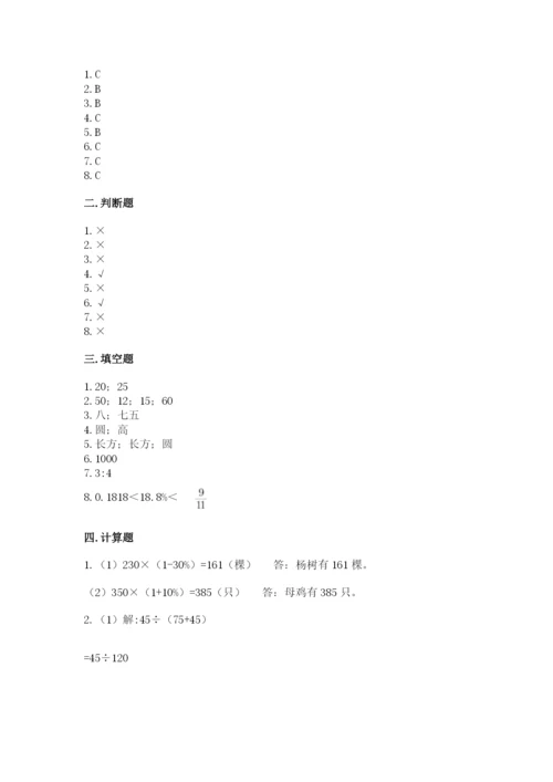 苏教版六年级下册数学期中测试卷含完整答案（名校卷）.docx