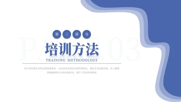 蓝色商务人力资源培训通用PPT模板