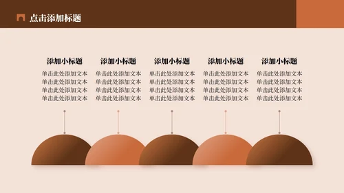 棕红色复古风都江堰介绍旅游攻略PPT模板