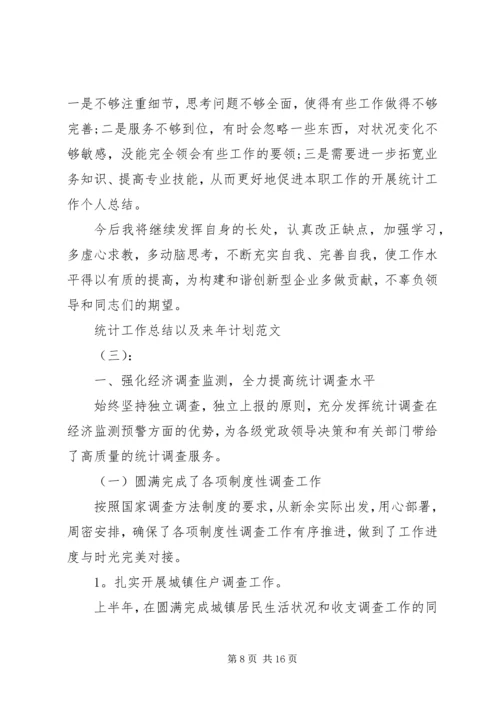 统计工作总结以及来年计划范文.docx