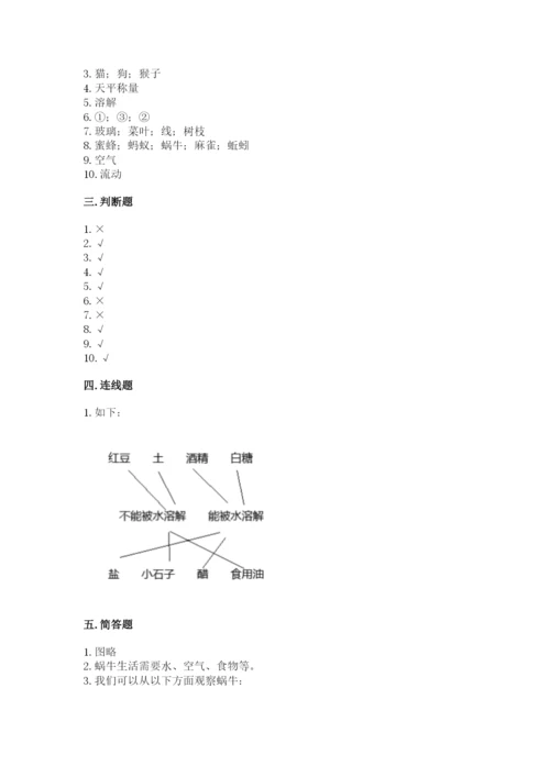 教科版一年级下册科学期末测试卷带答案（最新）.docx