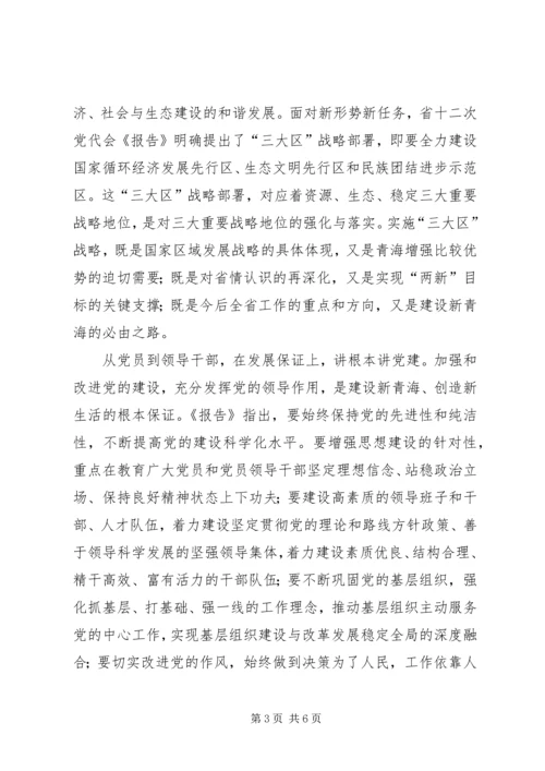 学习省十二次党代会精神心得体会 (4).docx