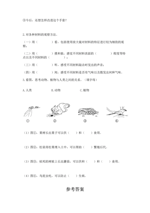 教科版二年级上册科学期末测试卷审定版.docx