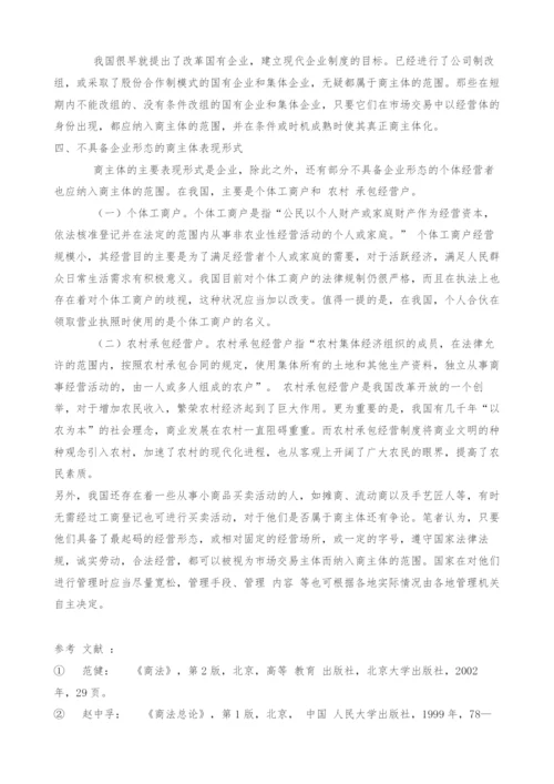试论商主体的表现形式.docx