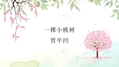 第19课 一棵小桃树 课件(共24张PPT)