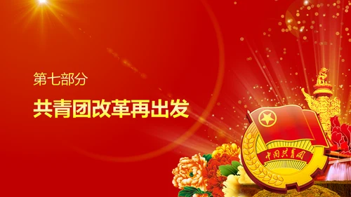 中国共青团十八大精神学习解读PPT模板