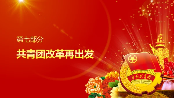 中国共青团十八大精神学习解读PPT模板