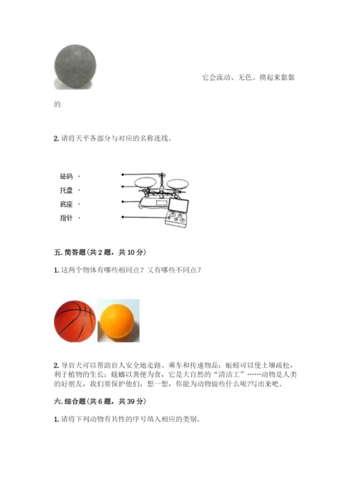 教科版一年级下册科学知识点期末测试卷附参考答案(基础题).docx