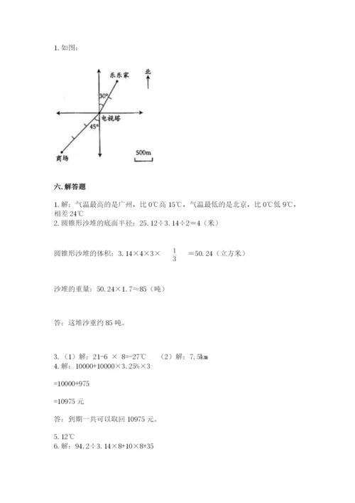 冀教版小学六年级下册数学期末综合素养测试卷附完整答案（全国通用）.docx