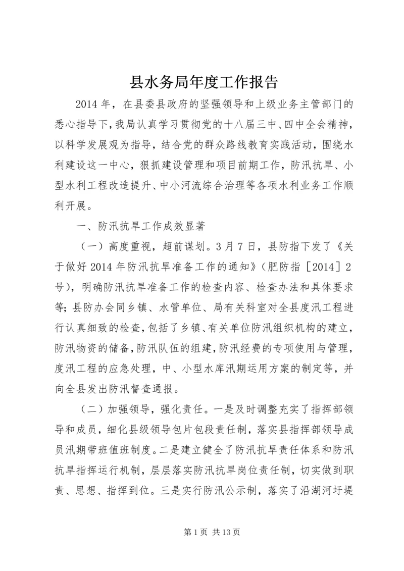 县水务局年度工作报告 (2).docx